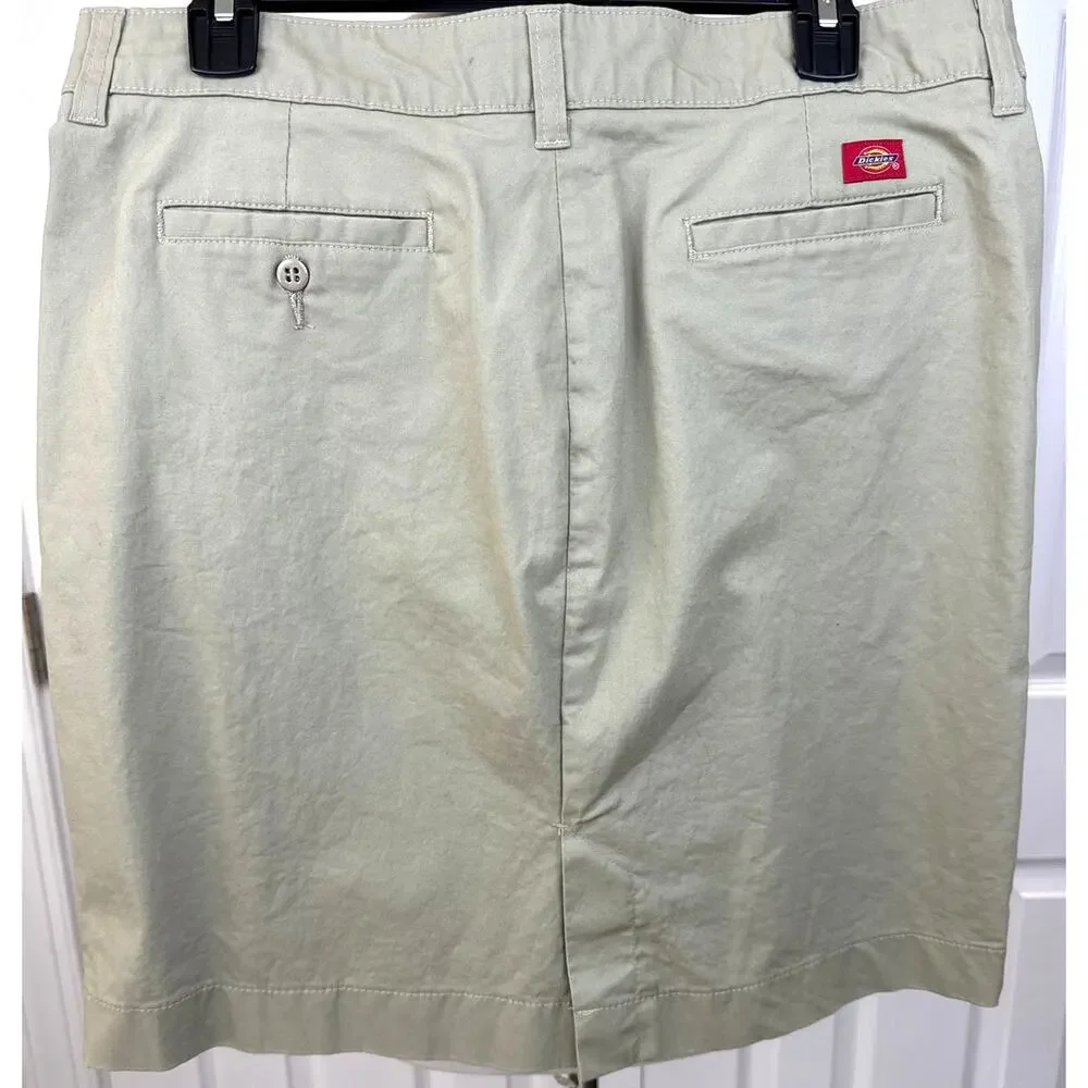 Dickies Womens Khaki Utility Mini Skirt Size 12 Y2K Cargo Workwear NWOT